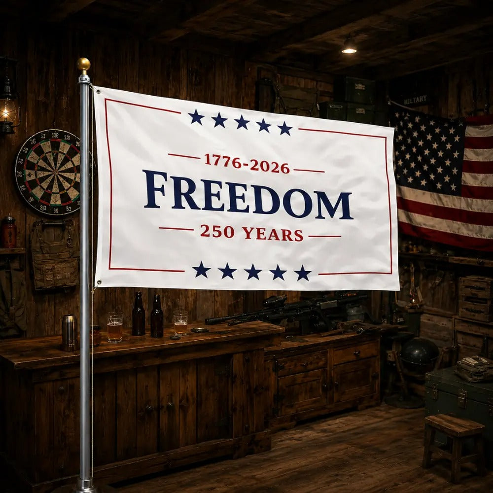 Freedom 250 Years Patriotic USA Anniversary Flag