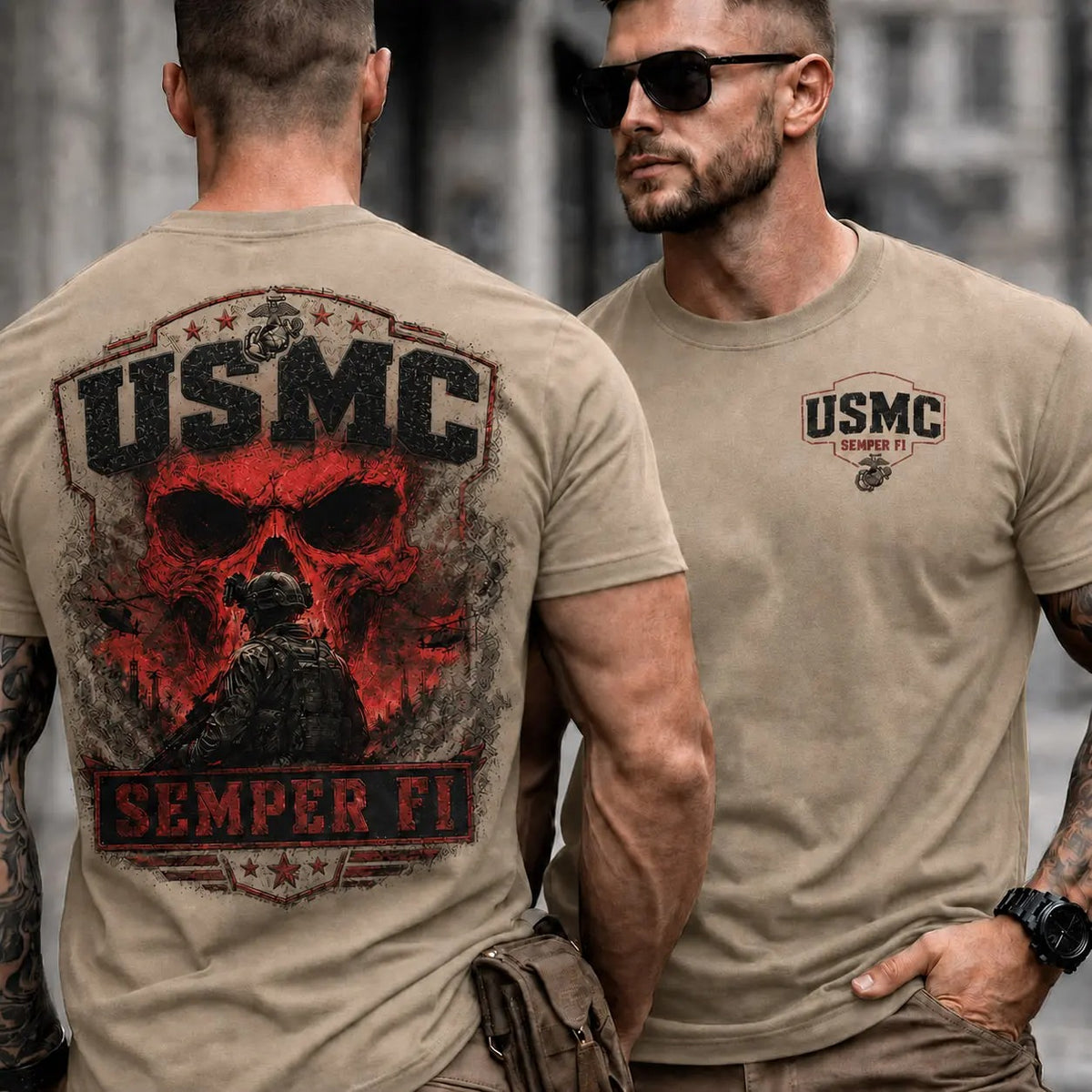 USMC Semper Fi Skull Soldier T-Shirt / Sweatshirt / Hoodie