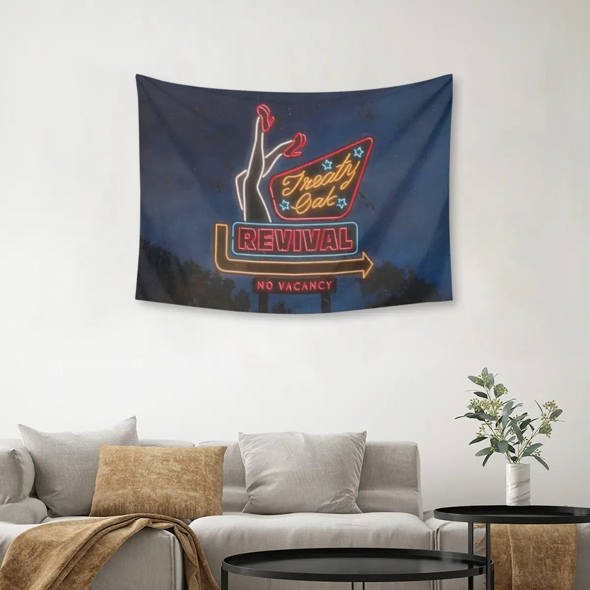 Treaty Oak Revival Wall Flag
