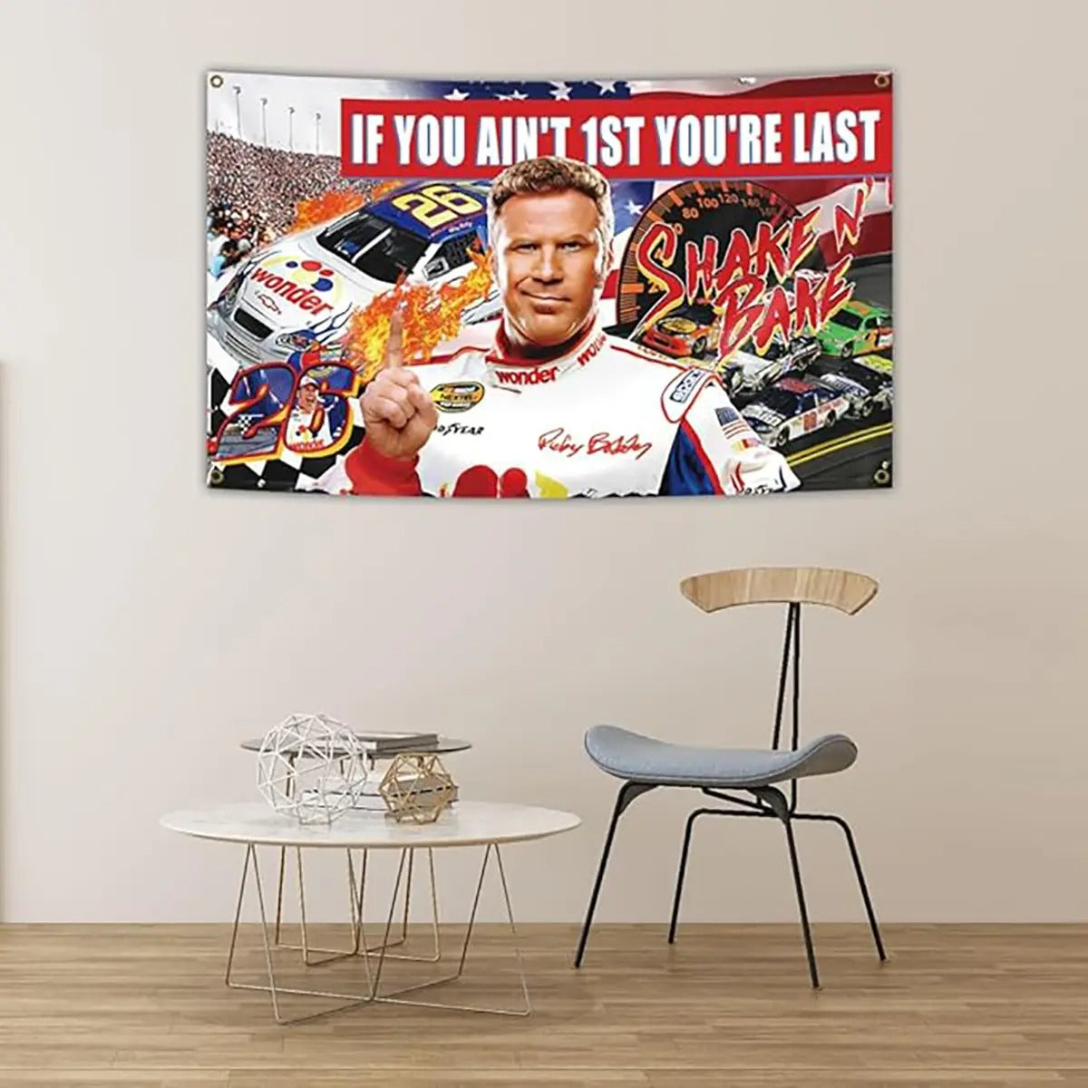 If You Ain't 1st You're Last NASCAR Funny Flag