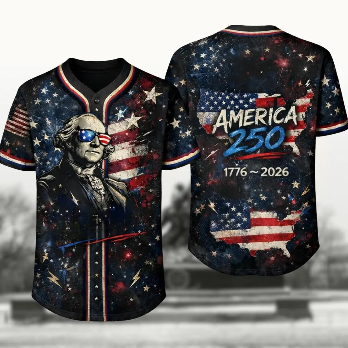 USA 250 Independence Day Patriotic - Baseball Jersey