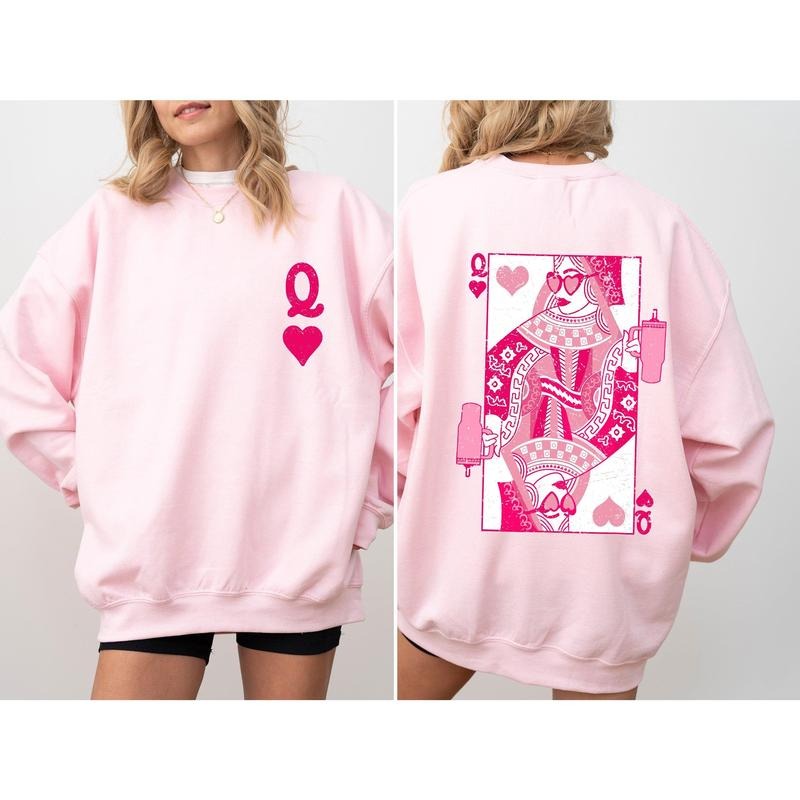 Queen of Hearts Cards Games Print T-Shirt / Sweatshirt / Hoodie