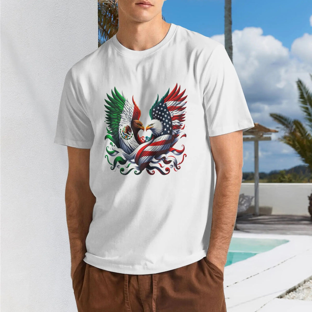 America Mexico Flag Graphic T-Shirt / Sweatshirt / Hoodie