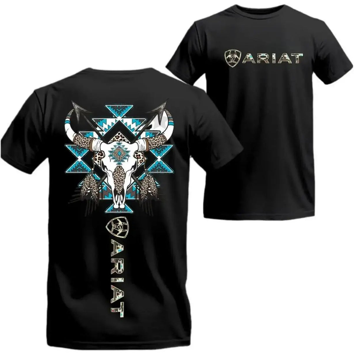 Western Bull Skull & Feathers Country Style Graphic T-Shirt / Sweatshirt / Hoodie