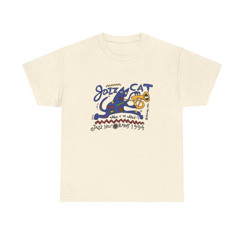 Jazz Cat Graphic Retro Cartoon Cat Playing Sax Jazz Aesthetic T-Shirt / Sweatshirt / Hoodie
