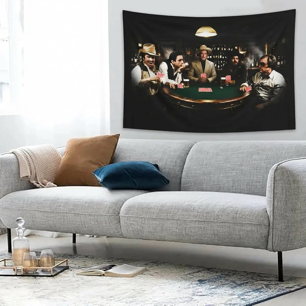 Country Legends Poker Game Wall Flag
