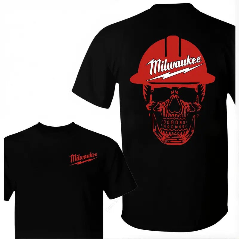 Vintage Hard Hat Worker Skull Graphic T-Shirt / Sweatshirt / Hoodie