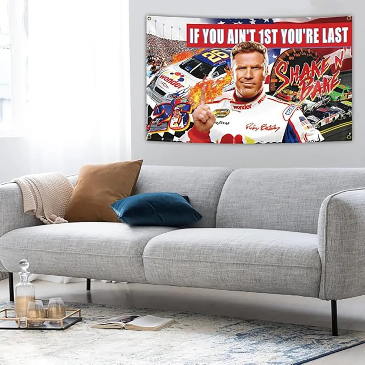 If You Ain't 1st You're Last NASCAR Funny Flag