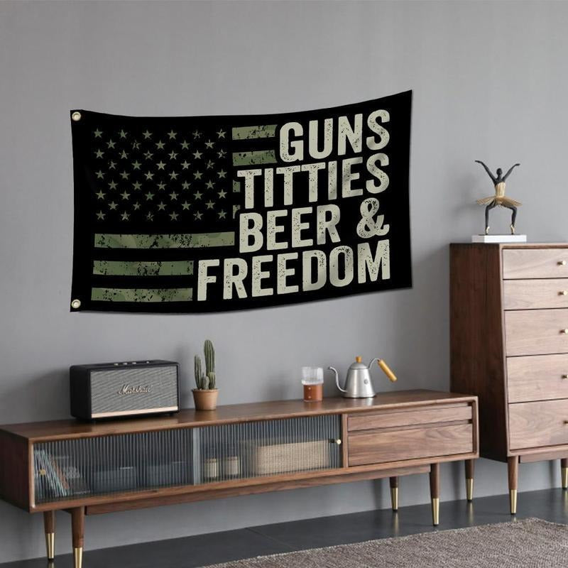 American Flag Pattern Creative Flag for  Home Garden Yard Decoration