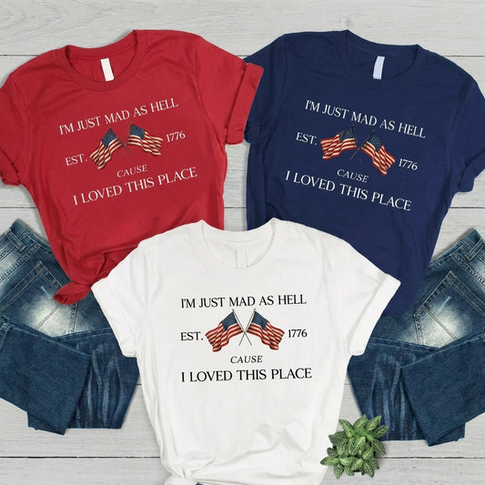 Patriotic 1776 USA Flag Independence Day T-Shirt / Sweatshirt / Hoodie