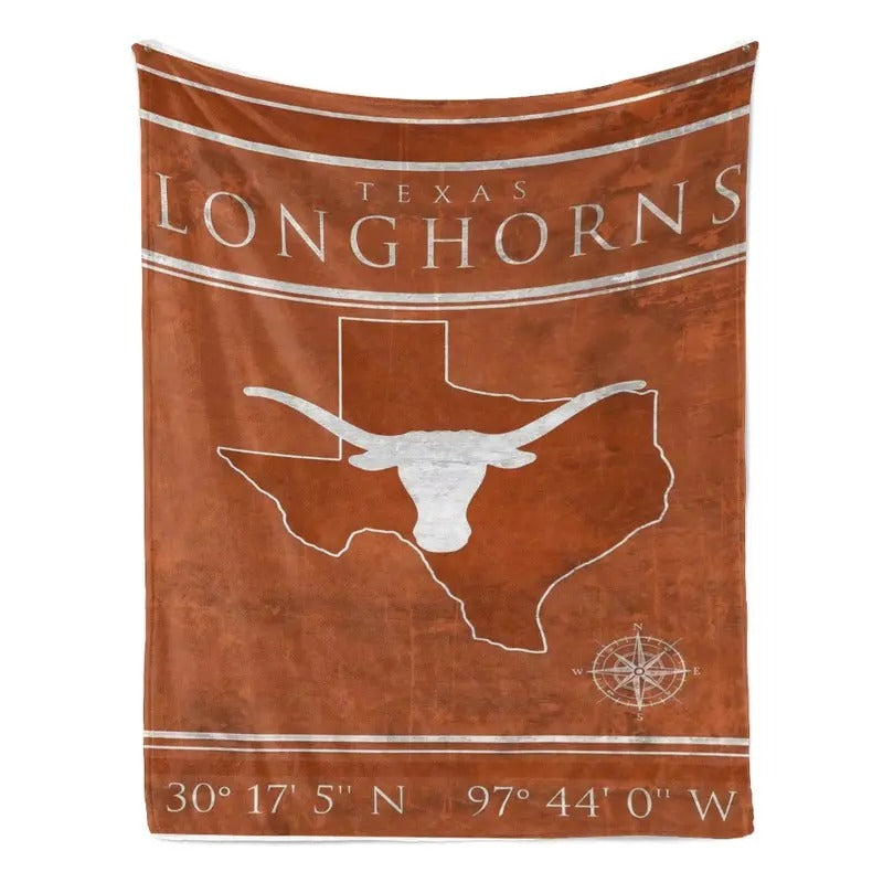 Texas Longhorn Flannel Blanket