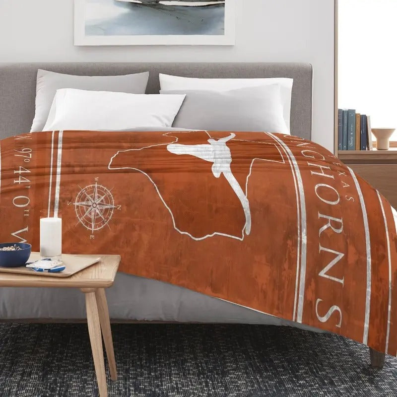 Texas Longhorn Flannel Blanket