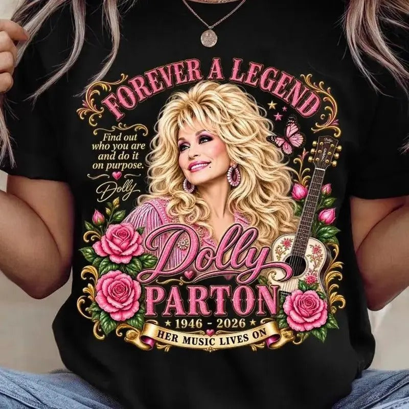 Country Music Legend Floral Tribute Graphic T-Shirt / Sweatshirt / Hoodie