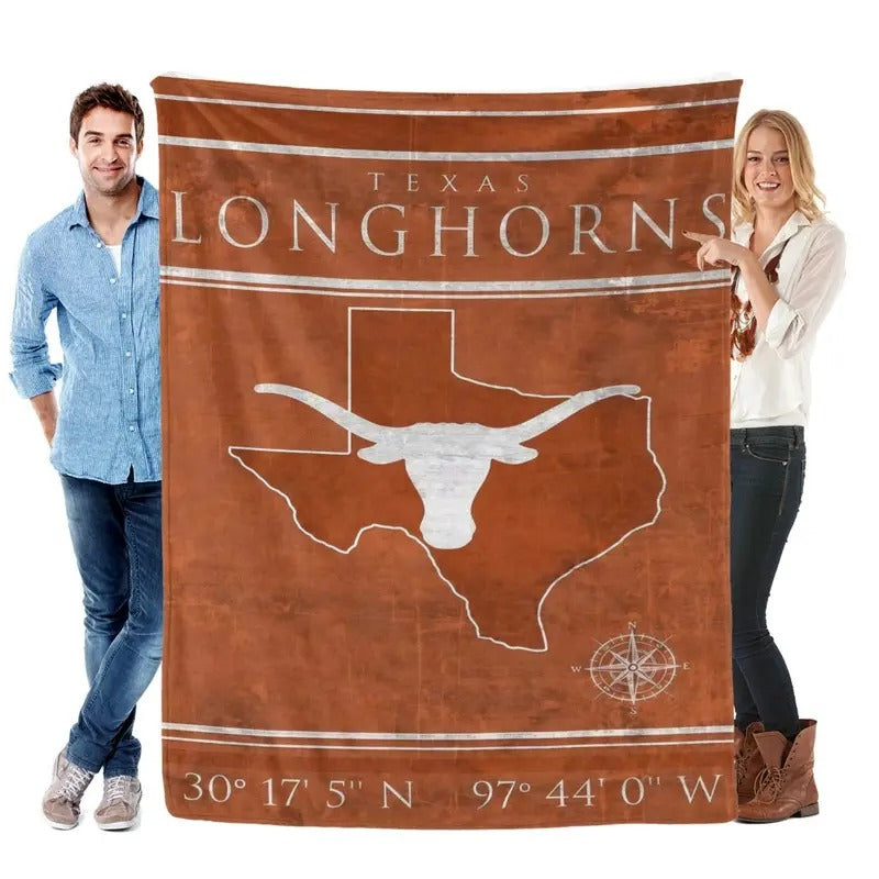 Texas Longhorn Flannel Blanket