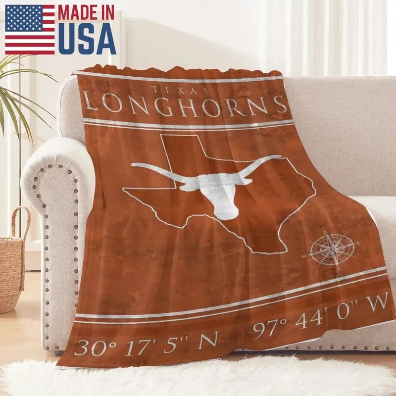 Texas Longhorn Flannel Blanket