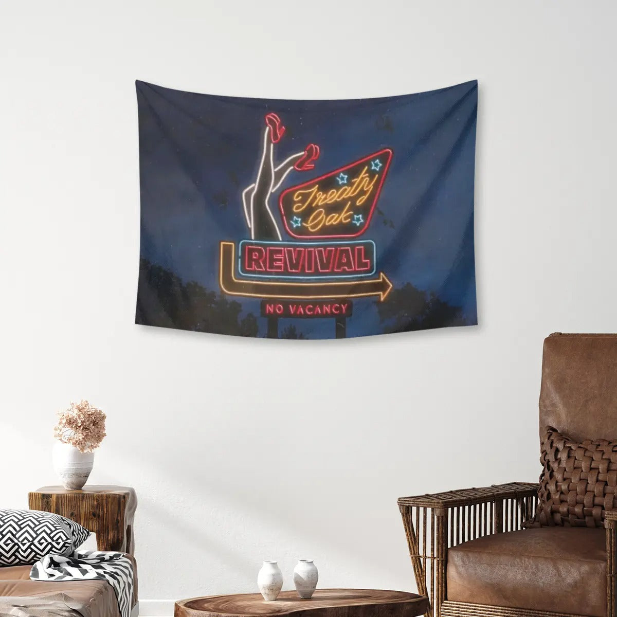 Treaty Oak Revival Wall Flag