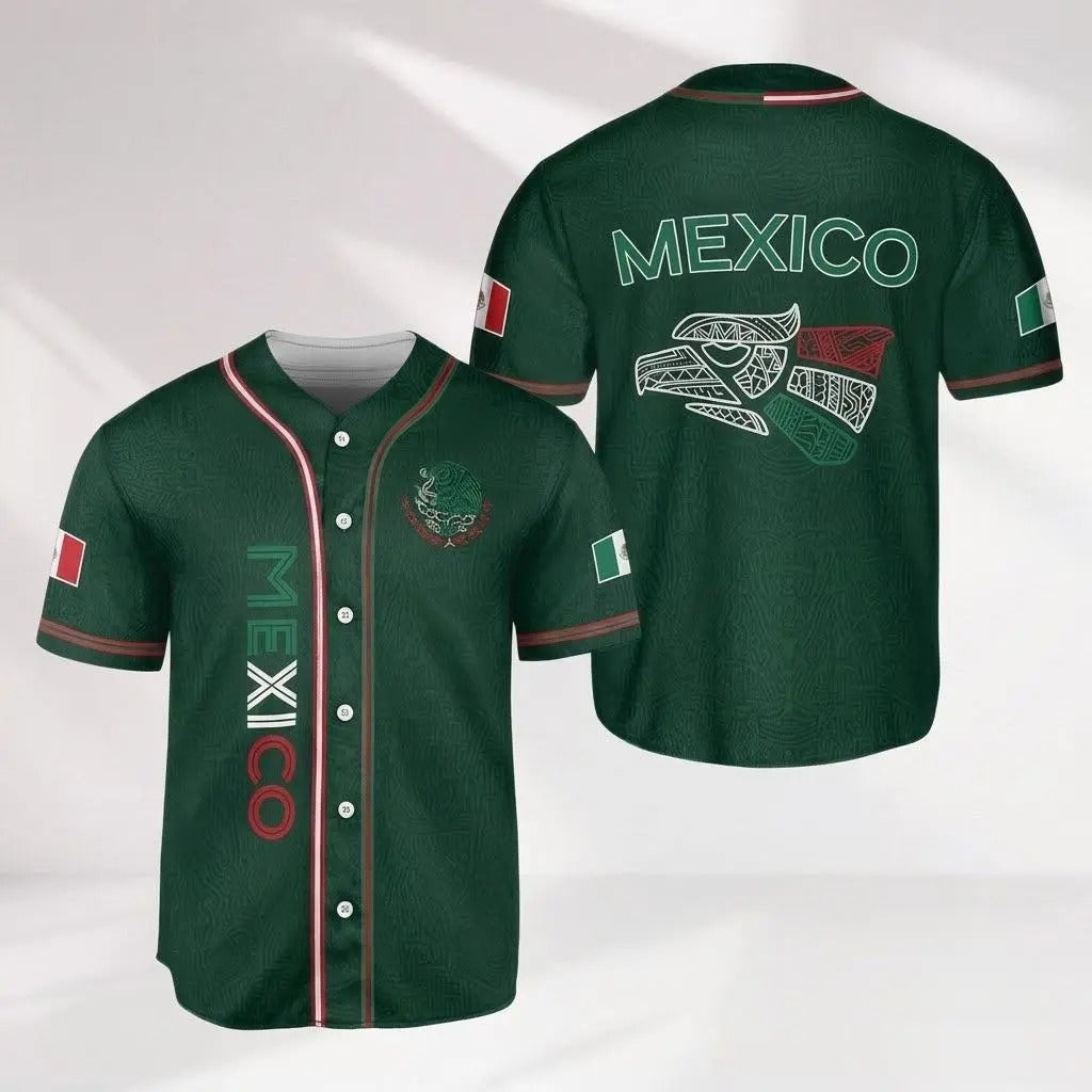Mexico Heritage Eagle - Baseball Jersey