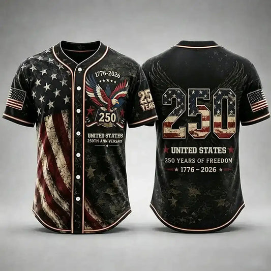 USA 250th Anniversary Patriotic Eagle - Baseball Jersey