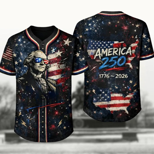 USA 250 Independence Day Patriotic - Baseball Jersey