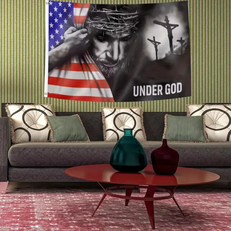 Under God Pattern American Flag