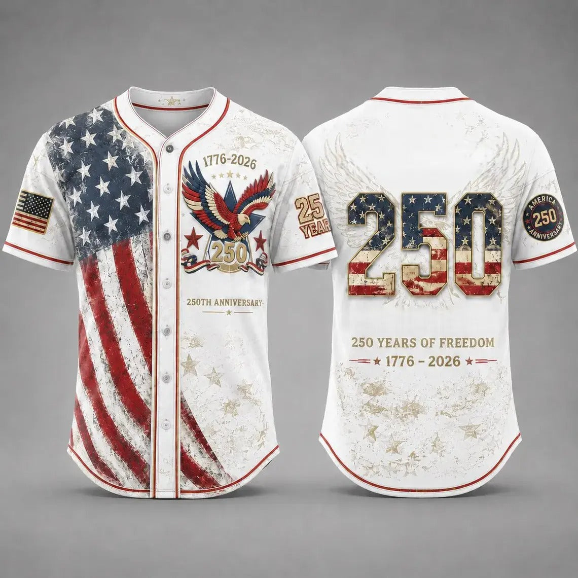 America 250th Anniversary Freedom - Baseball Jersey