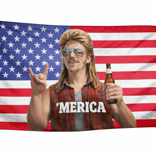 MERICA Mullet Man American Flag