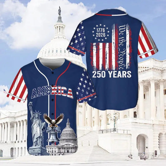 USA 250 Years Semiquincentennial Patriotic - Baseball Jersey