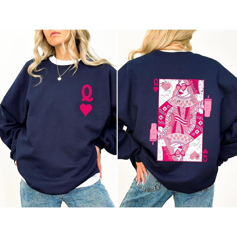 Queen of Hearts Cards Games Print T-Shirt / Sweatshirt / Hoodie