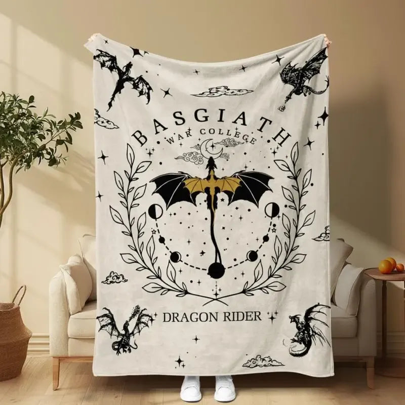 Dragon Rider Fantasy Academy Graphic Blanket