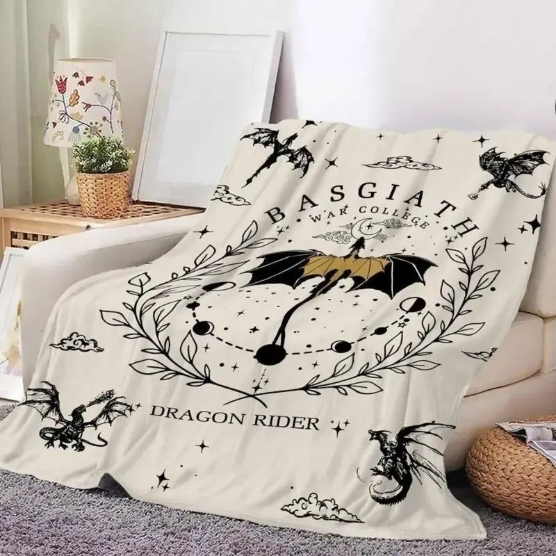 Dragon Rider Fantasy Academy Graphic Blanket