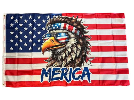 Bald Eagle Flag Banner Wall Hanging Decor