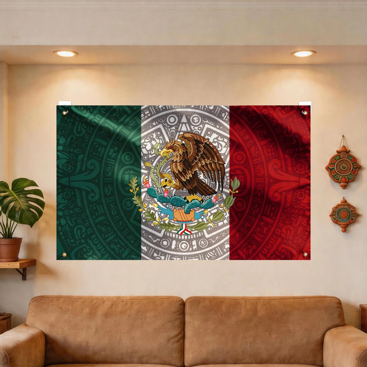 Mexican Flag Aztec Design