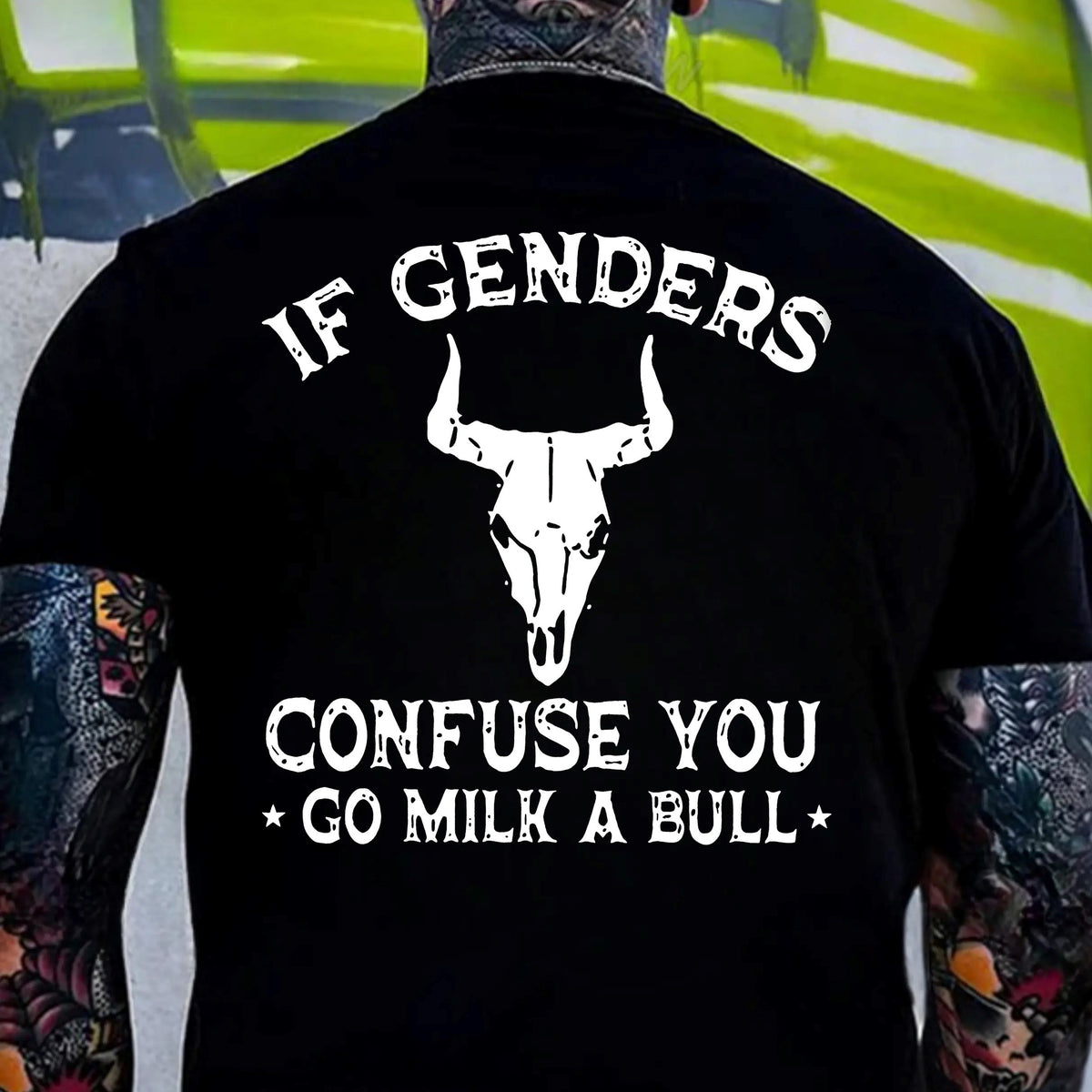 Go Milk A Bull Funny Bull Skull Graphic T-Shirt / Sweatshirt / Hoodie