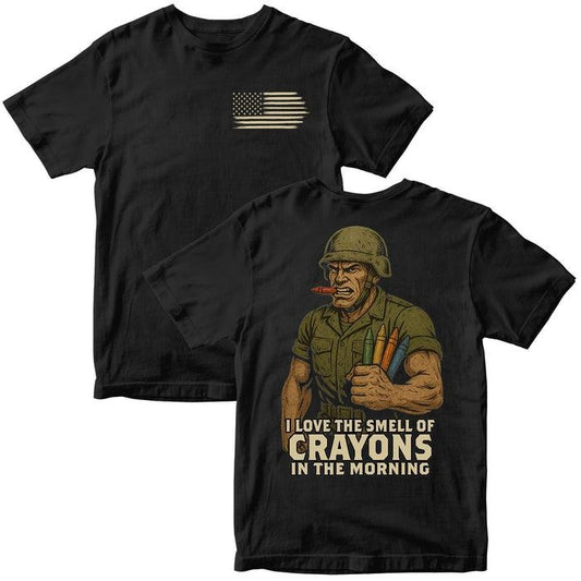 USMC Crayon Eater I Love The Smell of Crayons in the Morning T-Shirt / Sweatshirt / Hoodie