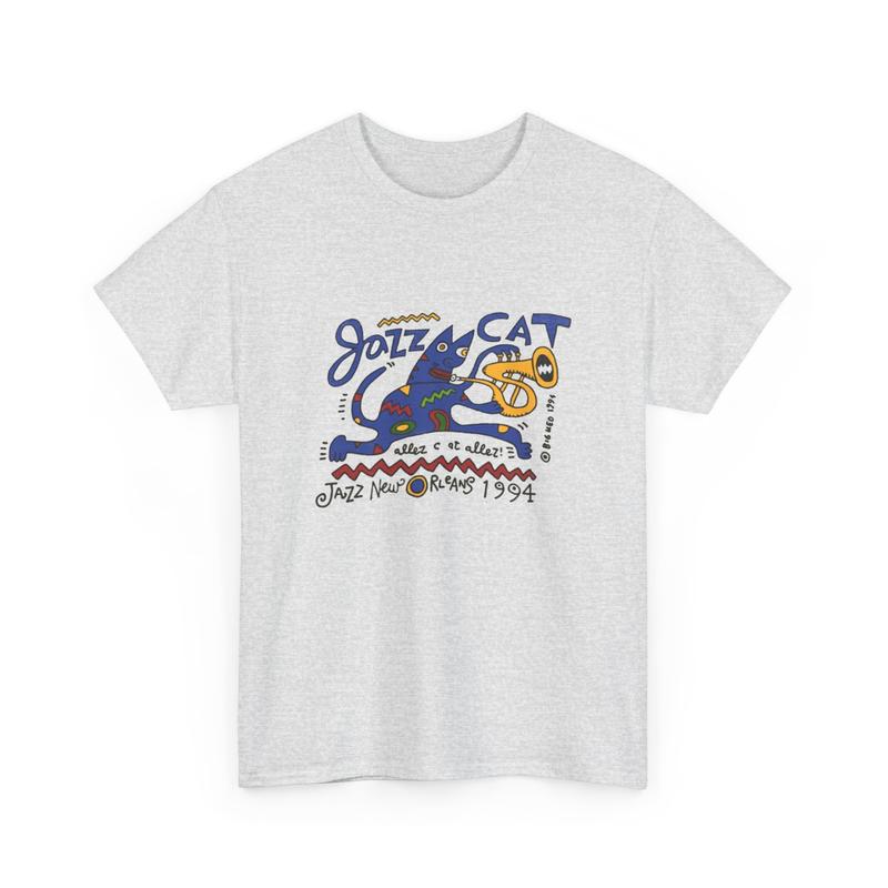 Jazz Cat Graphic Retro Cartoon Cat Playing Sax Jazz Aesthetic T-Shirt / Sweatshirt / Hoodie